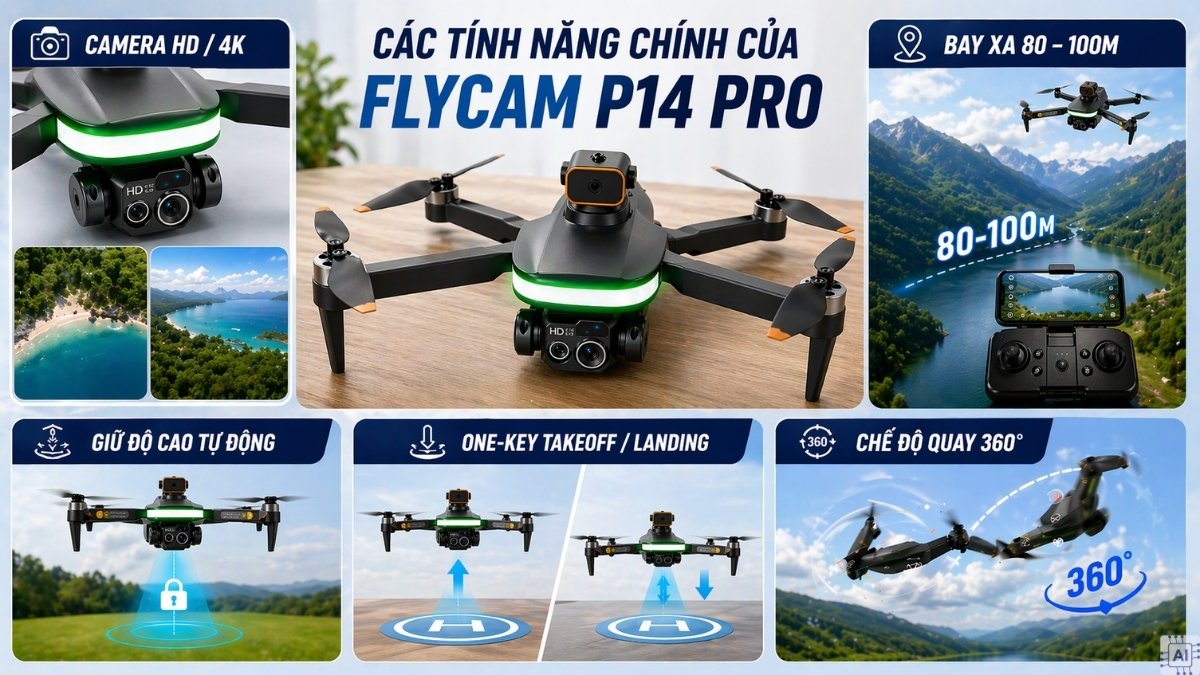 Các tính năng chính của Flycam P14 Pro