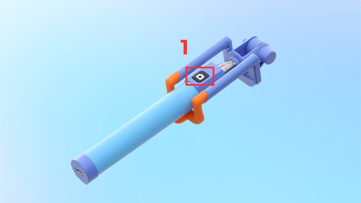 Cách sử dụng gậy chụp ảnh không dây bluetooth - bước 1