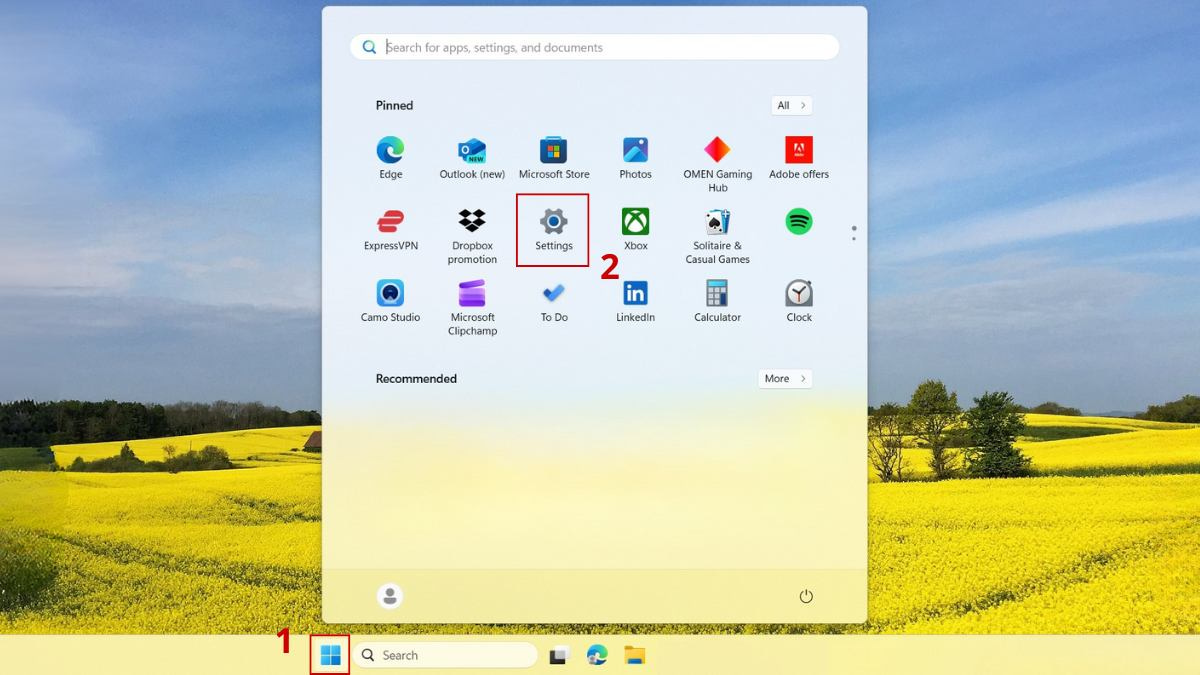 Kết nối laptop/PC với loa bluetooth mini - bước 1