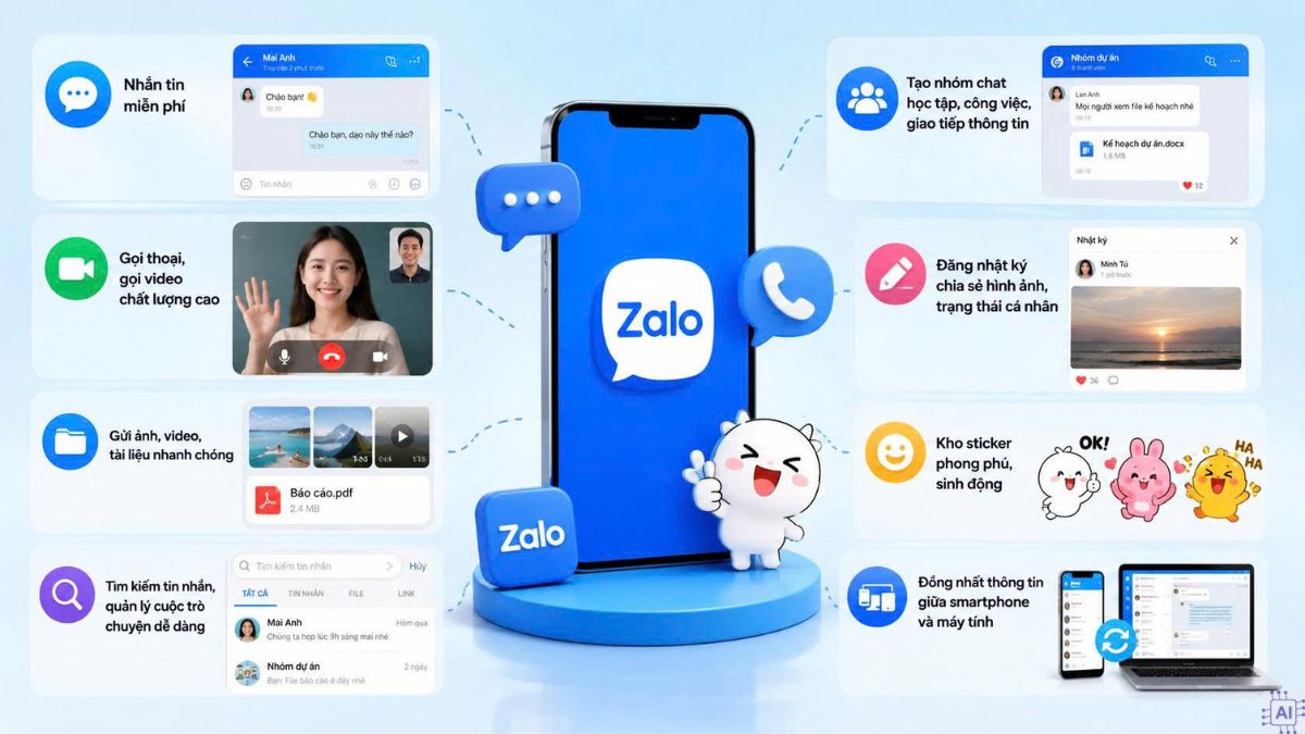 Các tính năng chính của Zalo