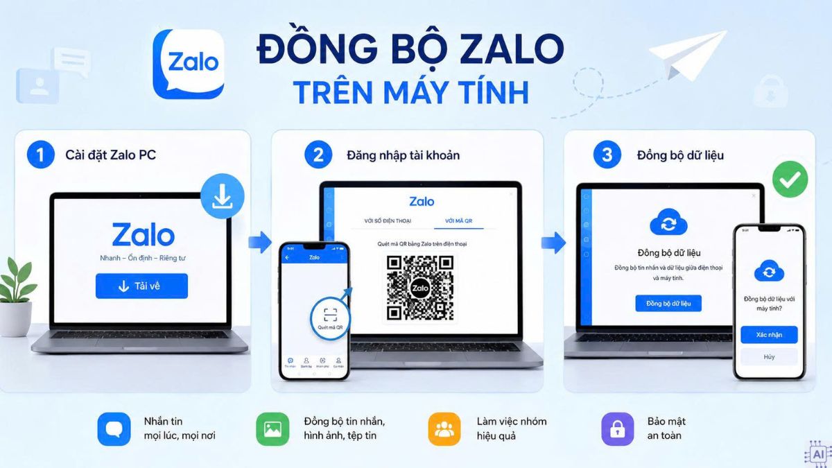 cách sử dụng Zalo - đồng bộ Zalo trên máy tính
