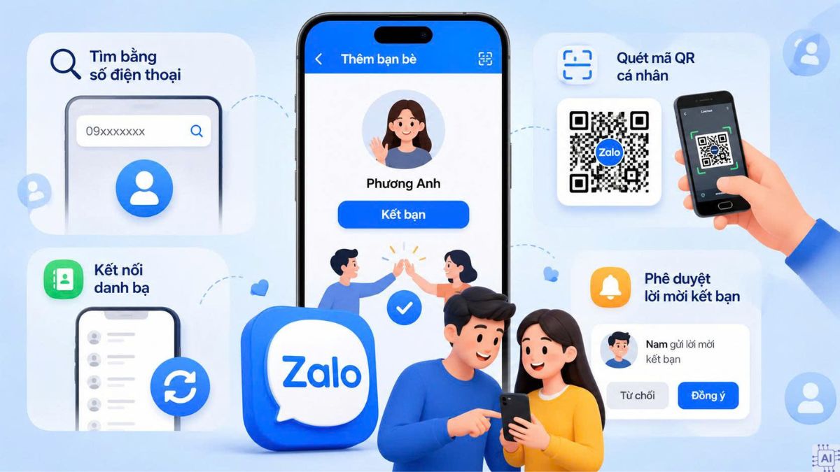 cách sử dụng Zalo - thêm bạn bè