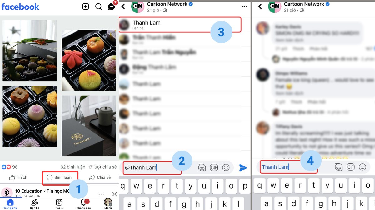 Hướng dẫn cách tag tên trên comment Facebook