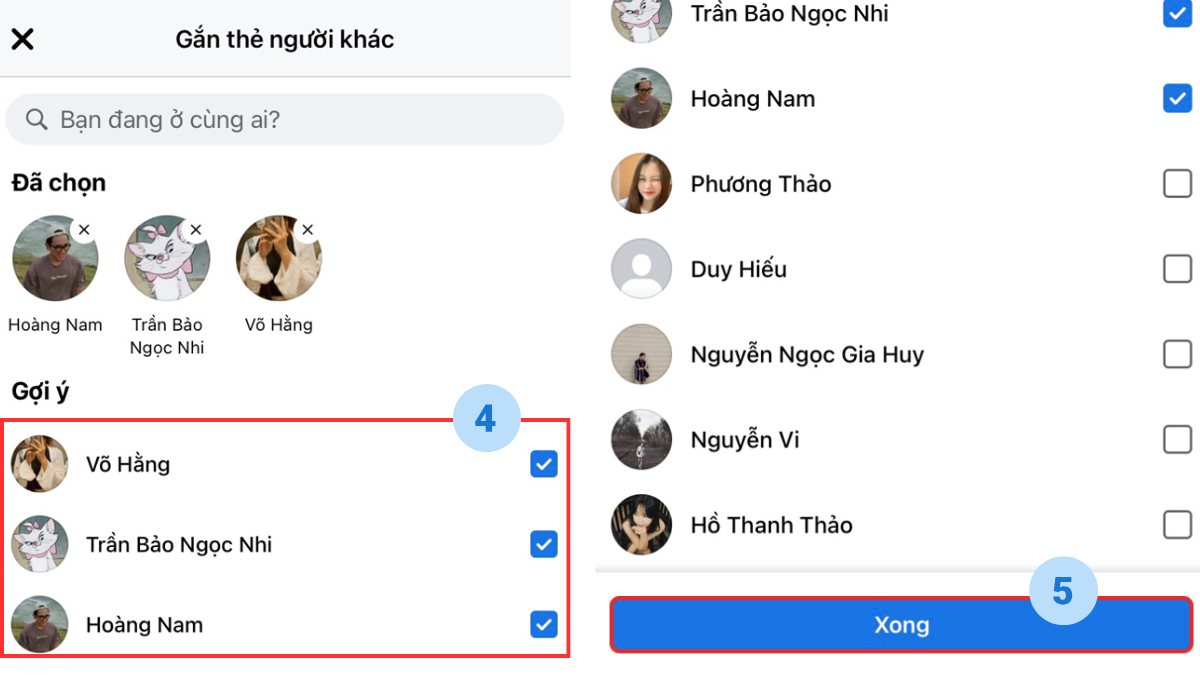Hướng dẫn cách tag tên trên bài viết Facebook - bước 3