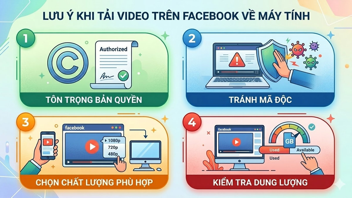 Lưu ý khi tải video trên Facebook về máy tính