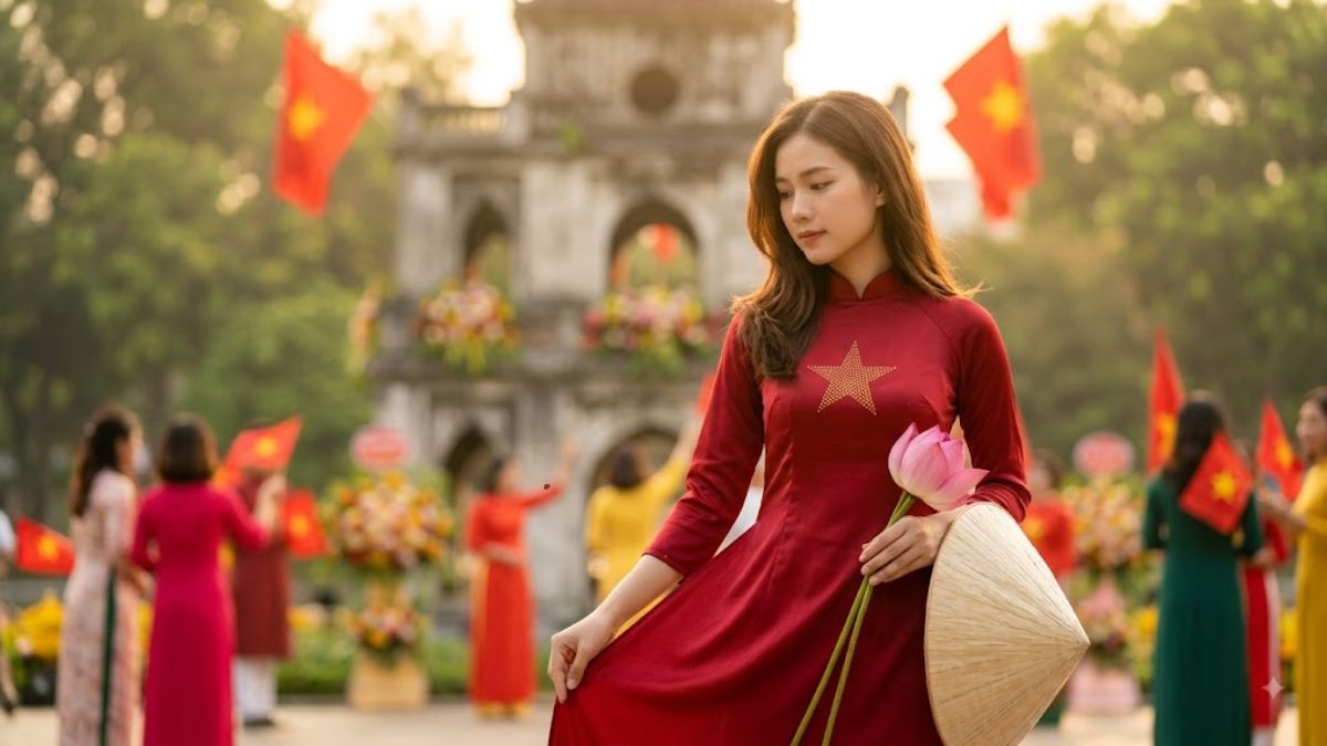 cách tạo dáng chụp ảnh ngày 2 9- Cách tạo dáng chụp ảnh áo dài 2/9 thanh lịch