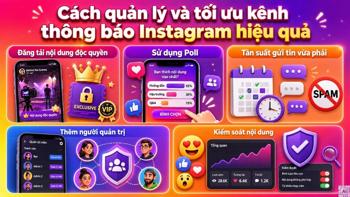 Cách quản lý và tối ưu kênh thông báo Instagram hiệu quả