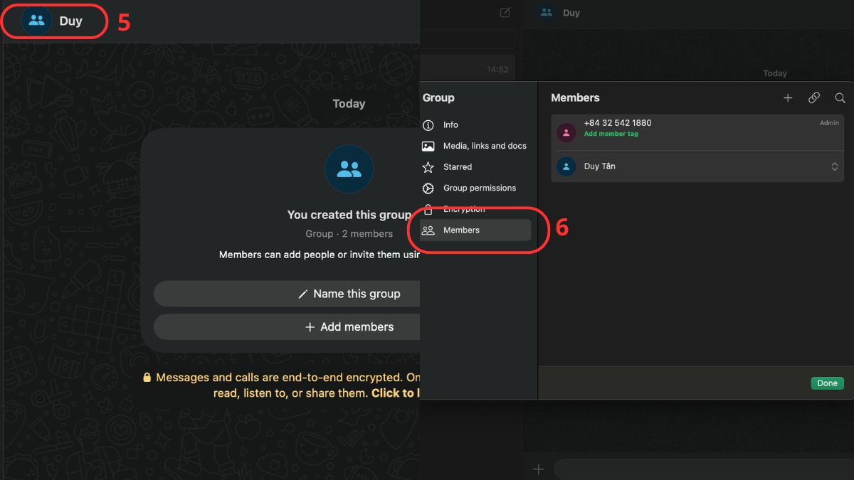 Cách quản lý nhóm trên WhatsApp - xóa và thêm thành viên - bước 3