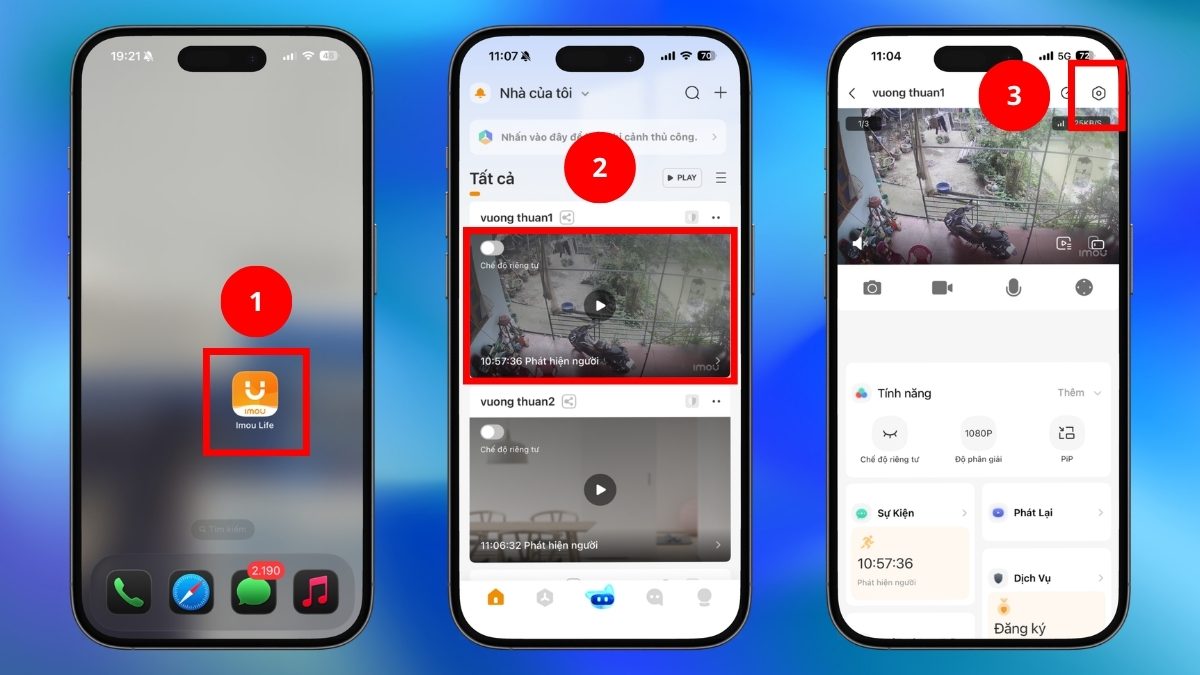 Cách tắt camera Imou - bước 1