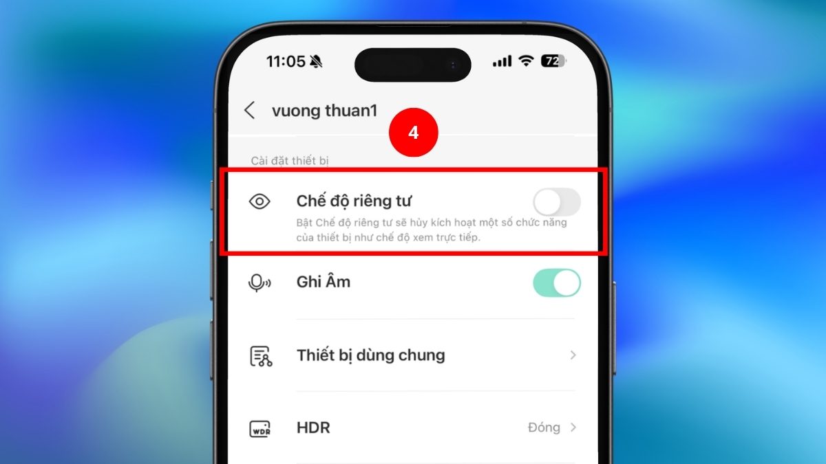 Cách tắt camera Imou - bước 2,3