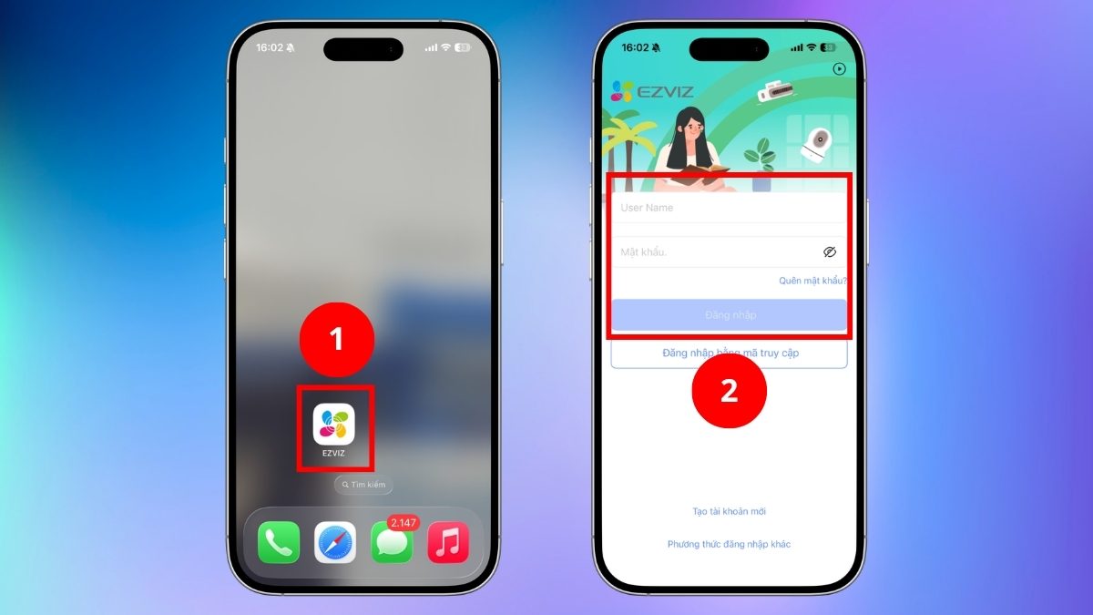 Cách tắt camera Ezviz - bước 1