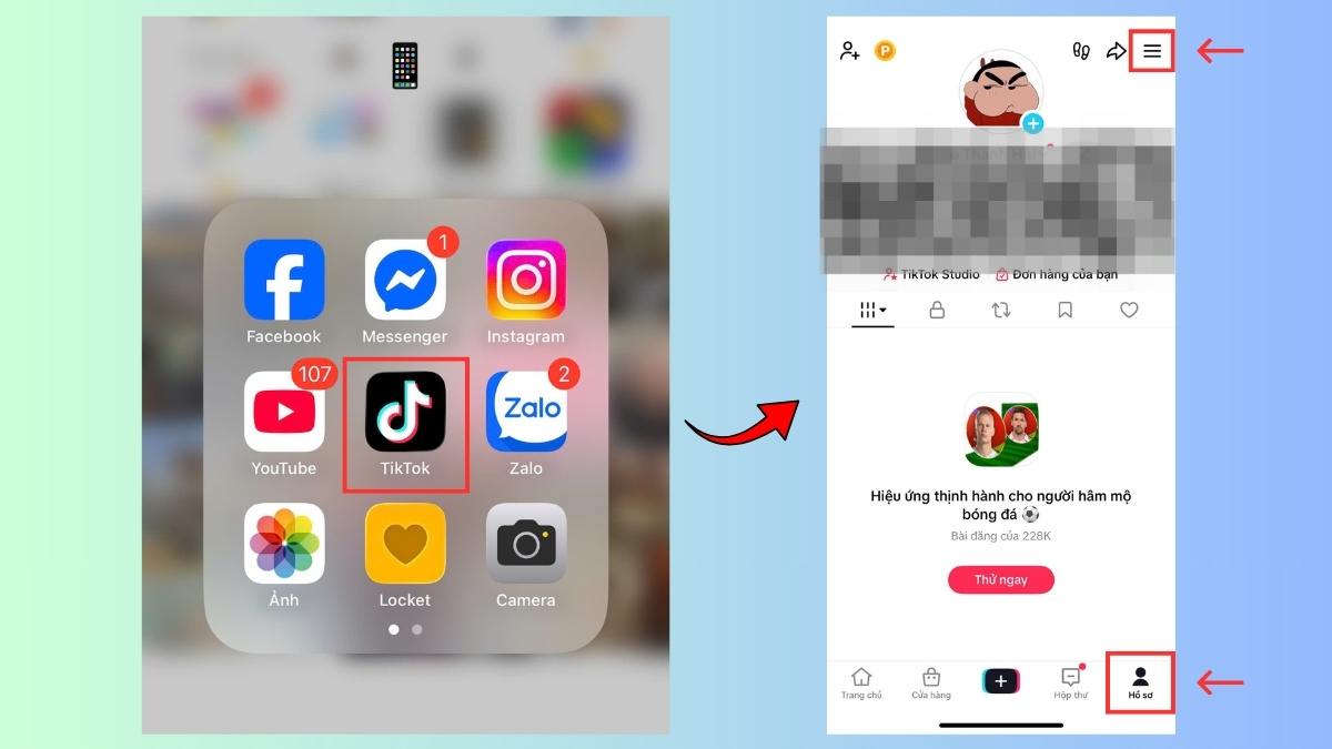 Cách tắt chế độ hạn chế trên TikTok cho iPhone - bước 1