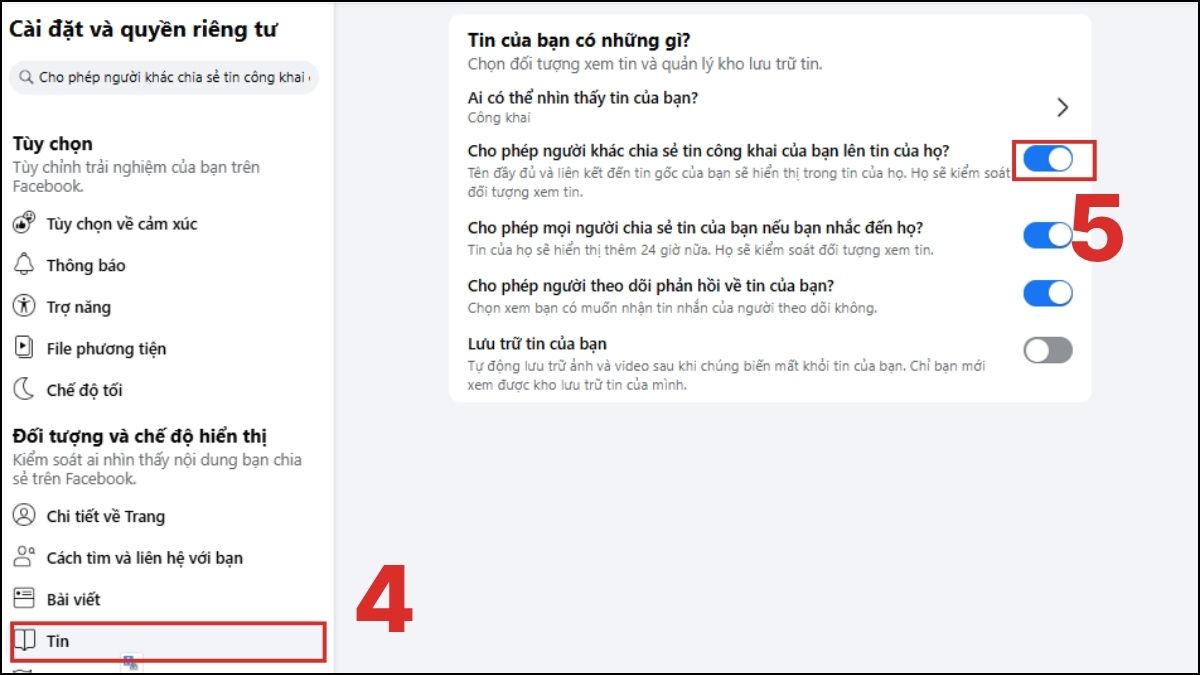 Hướng dẫn cách chặn chia sẻ bài viết trên Fanpage Facebook - bước 2