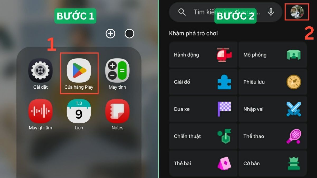 Cách tắt Google Play Protect trên Android - bước 1,2