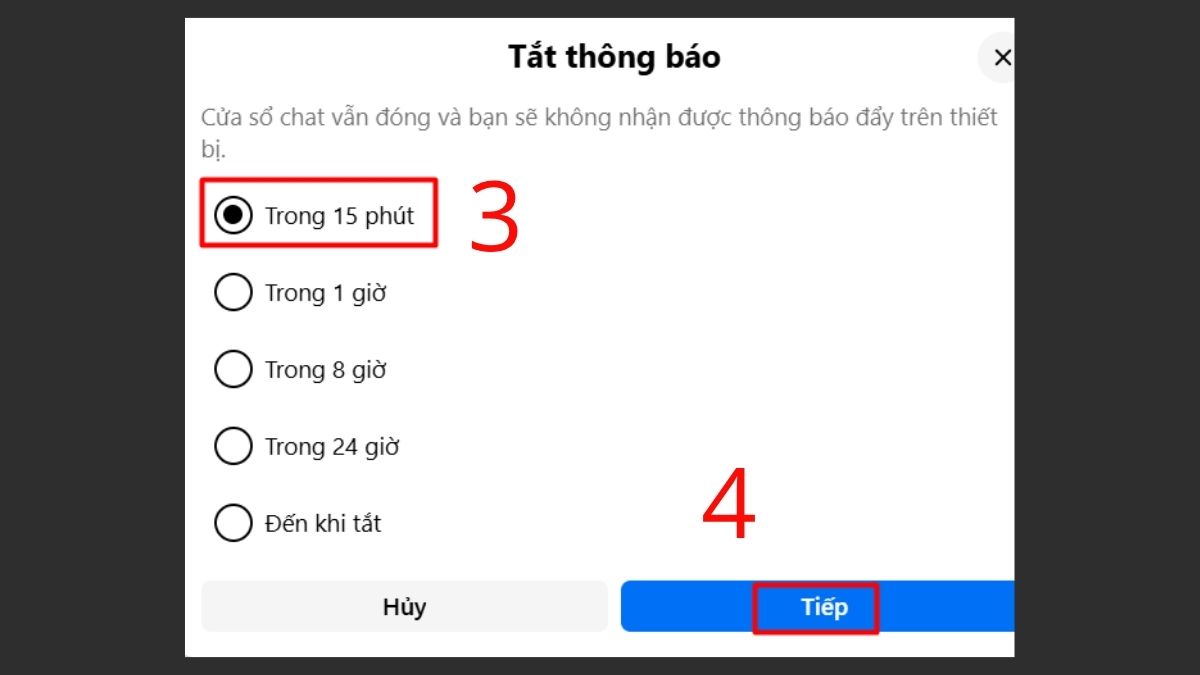 Cách tắt thông báo Messenger trên máy tính - bước 3