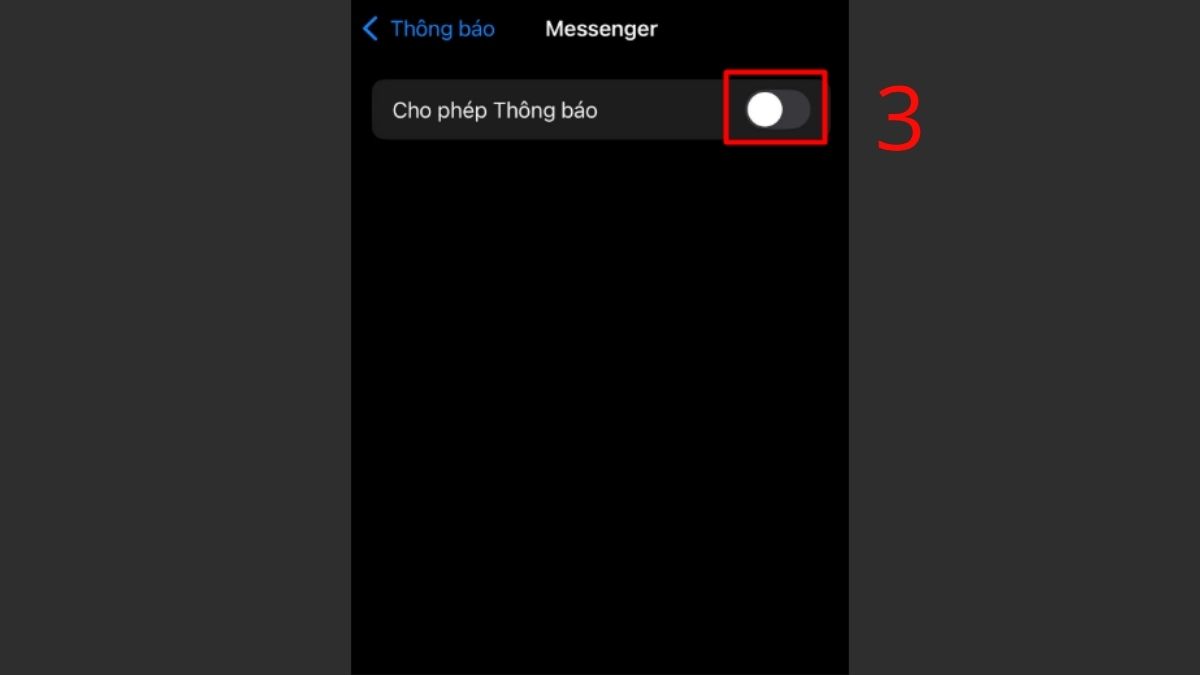 Cách tắt thông báo Messenger trên iOS - bước 3