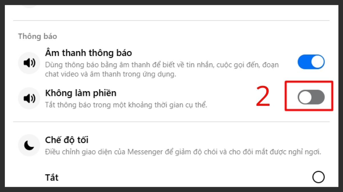 Cách tắt thông báo Messenger trên máy tính - bước 2