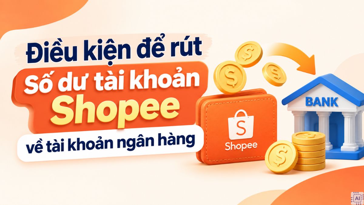 Điều kiện để rút Số dư tài khoản Shopee về tài khoản ngân hàng