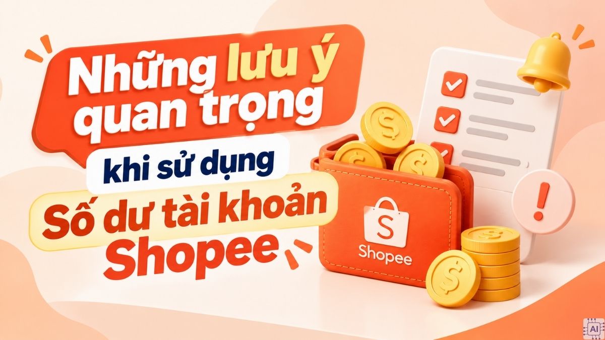 Những lưu ý quan trọng khi sử dụng Số dư tài khoản Shopee