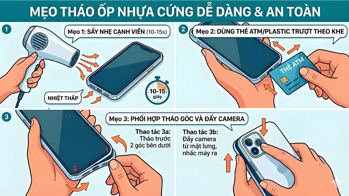 Mẹo tháo ốp nhựa cứng dễ dàng và an toàn hơn