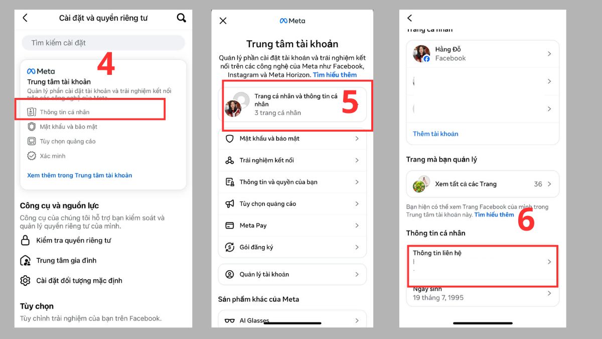 Cách thêm email Facebook trên điện thoại - bước 2