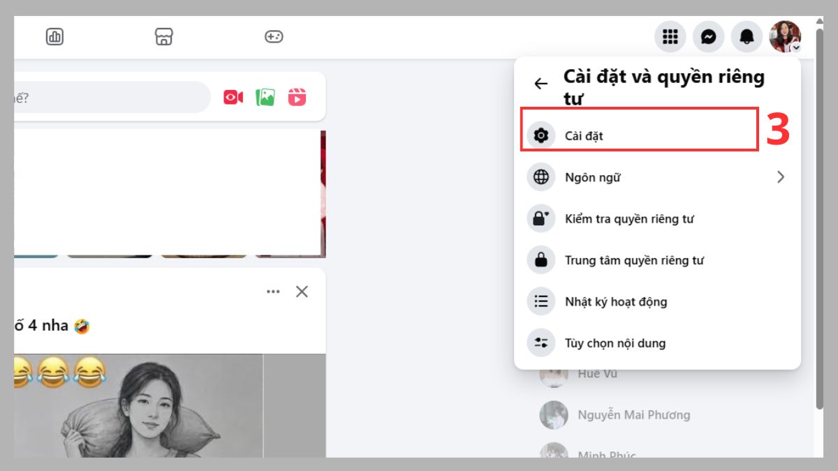 Cách thêm email Facebook trên máy tính - bước 2.1