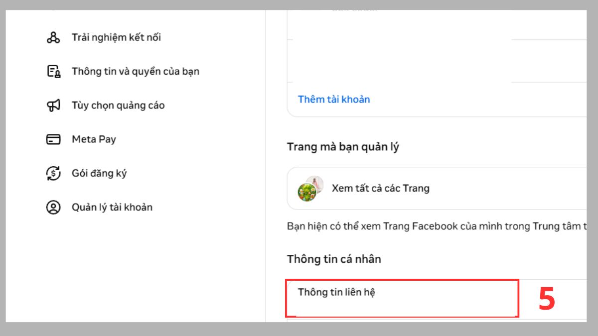 Cách thêm email Facebook trên máy tính - bước 2.2