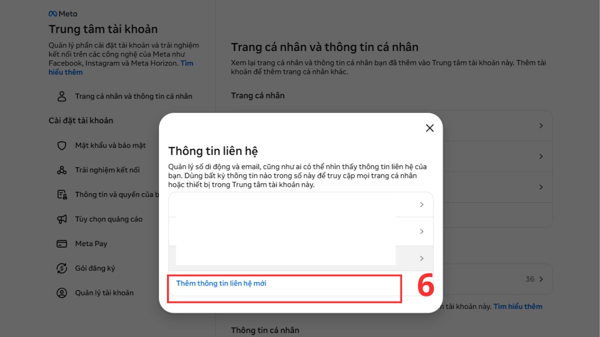Cách thêm email Facebook trên máy tính - bước 2.3