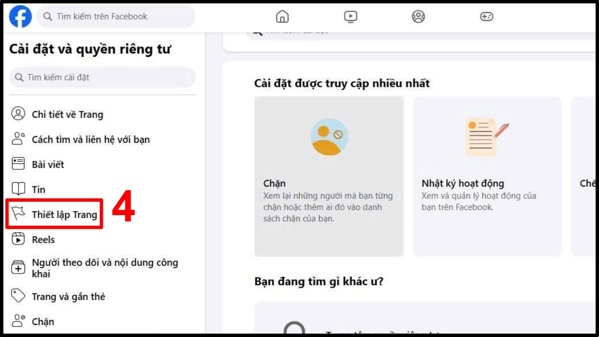 Cách thoát làm quản trị viên trên Facebook trên máy tính - bước 2