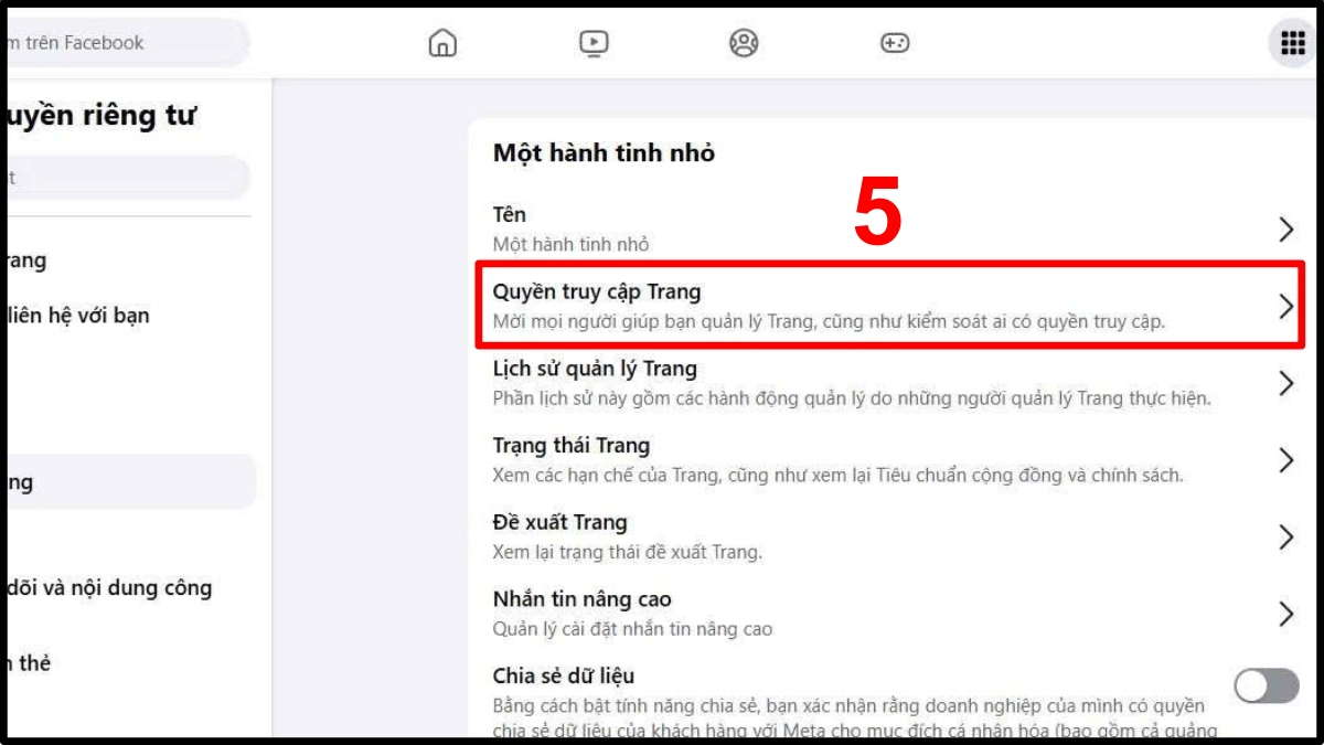 Cách thoát làm quản trị viên trên Facebook trên máy tính - bước 3