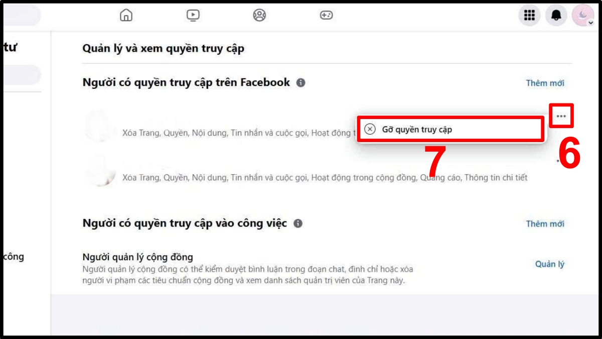 Cách thoát làm quản trị viên trên Facebook trên máy tính - bước 4