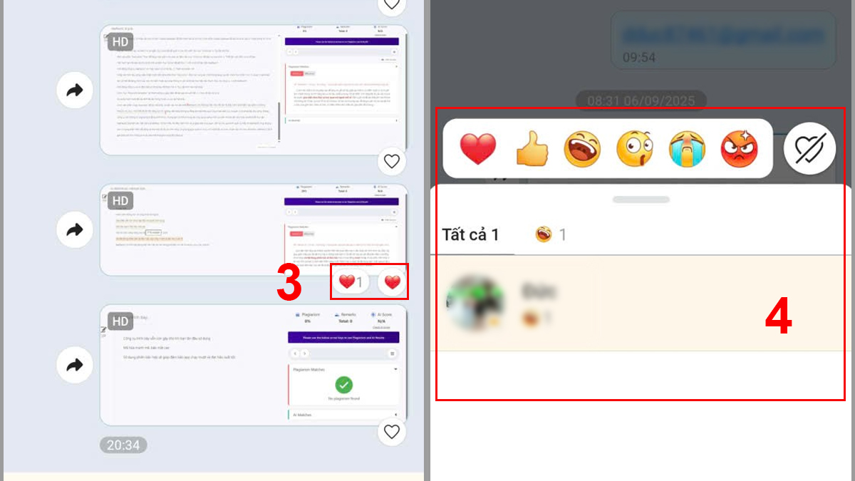 Hướng dẫn cách thu hồi biểu cảm, like, thả tim trên Zalo - bước 2