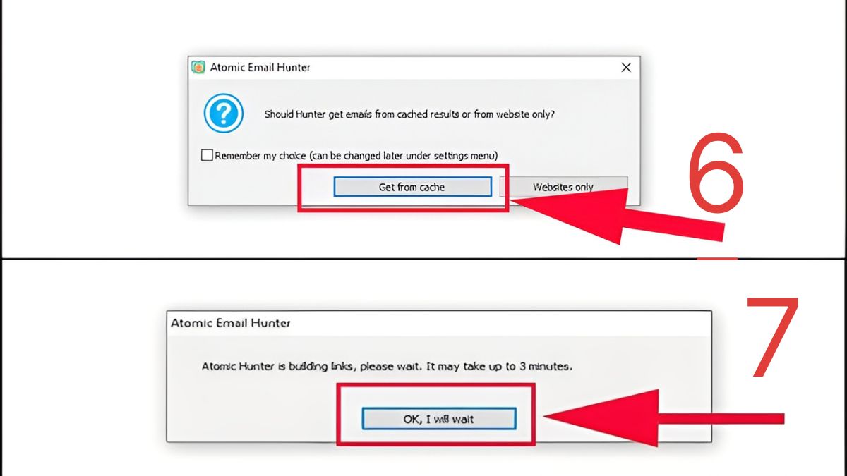Cách xem email qua Facebook của người khác qua Atomic Email Hunter - bước 5