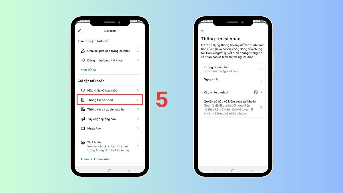 Xem email của Facebook trên điện thoại - bước 3