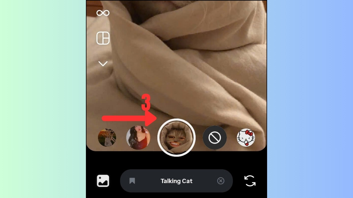 Hướng dẫn cách xem lại kho hiệu ứng trên Instagram - xem qua story - bước 3