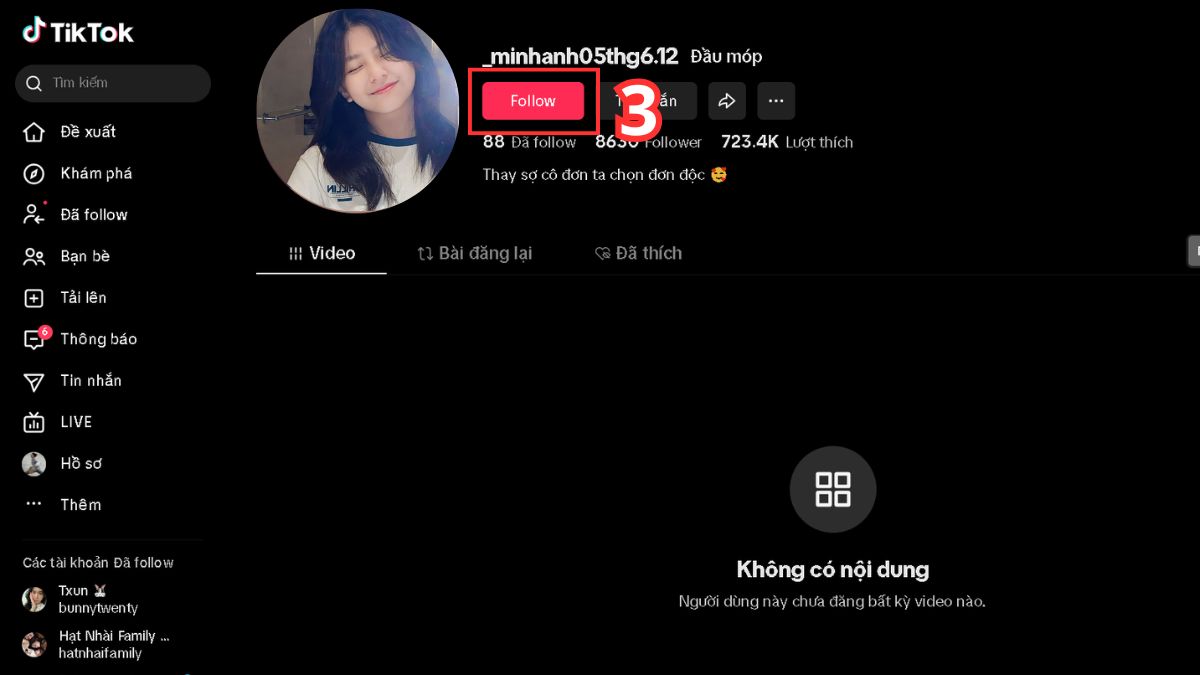 Tìm nick TikTok qua tên hoặc biệt danh giống trên Facebook - bước 3
