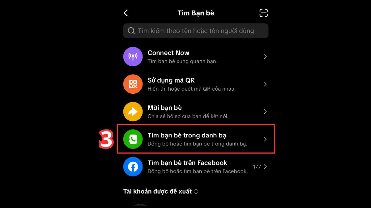 Tìm nick TikTok qua email hoặc số điện thoại trên Facebook - bước 3