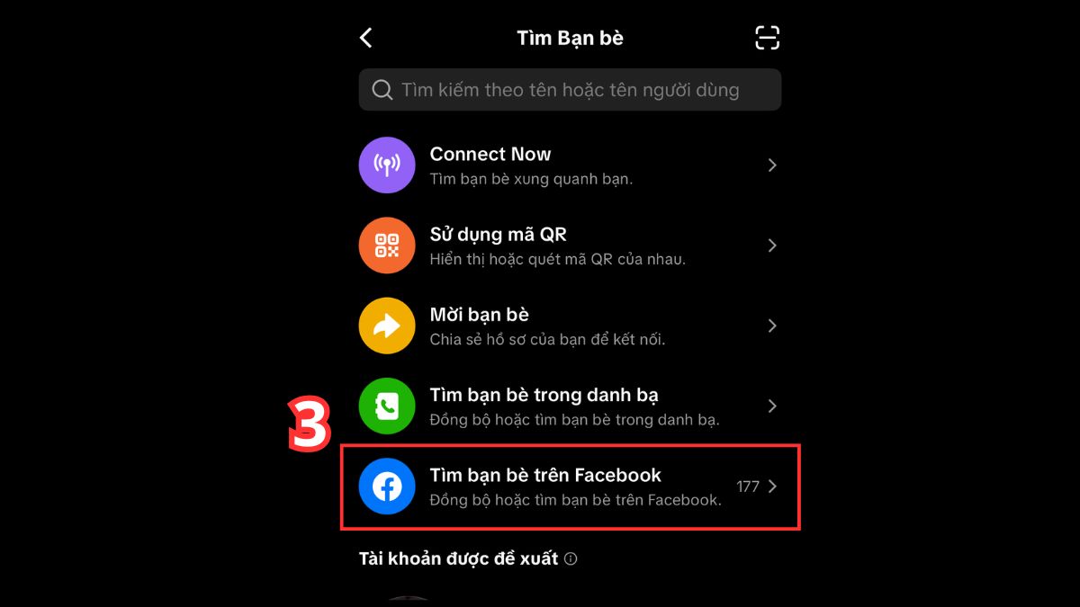 Tìm nick TikTok bằng cách đồng bộ danh sách bạn bè - bước 3