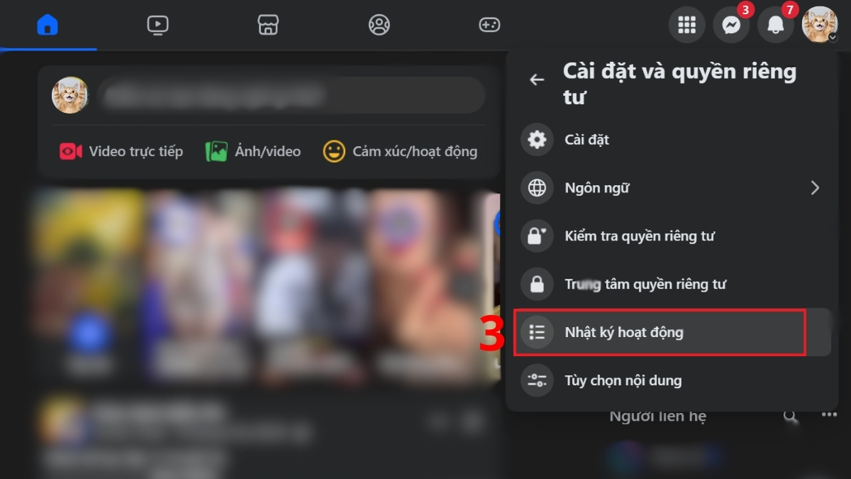 Mẹo xem lịch sử like trang trên Facebook - bước 2