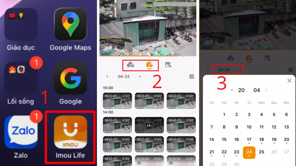 Cách xem lại lịch sử camera Imou trên điện thoại - bước 1