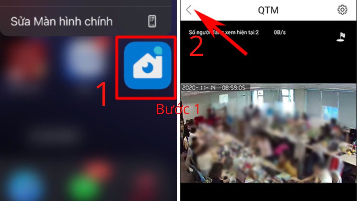 Cách xem lại lịch sử camera Yoosee - bước 1