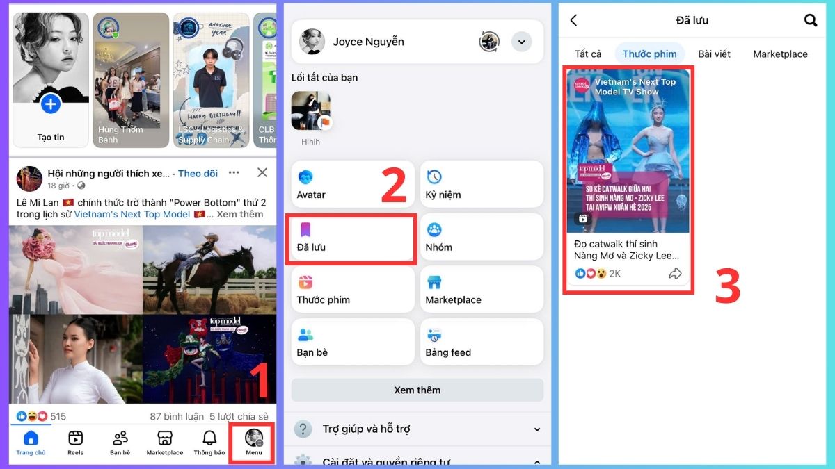 Hướng dẫn xem lại Reels đã xem và đã lưu trên Facebook