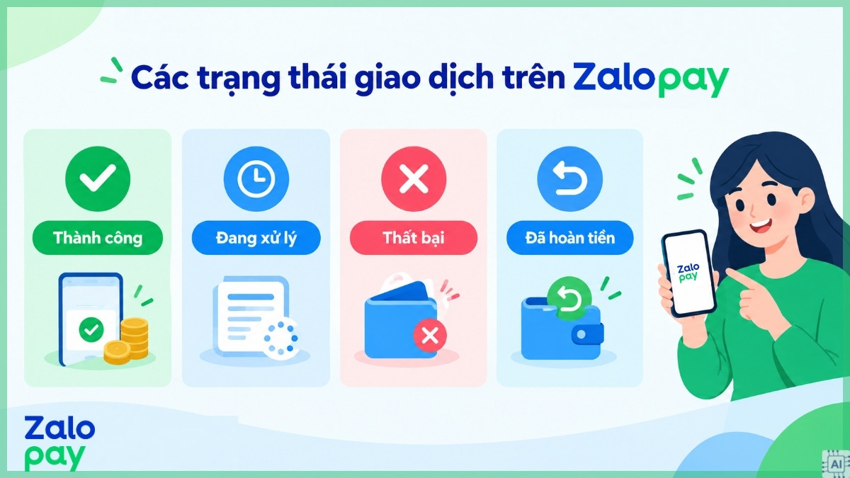 Các trạng thái giao dịch trên ZaloPay