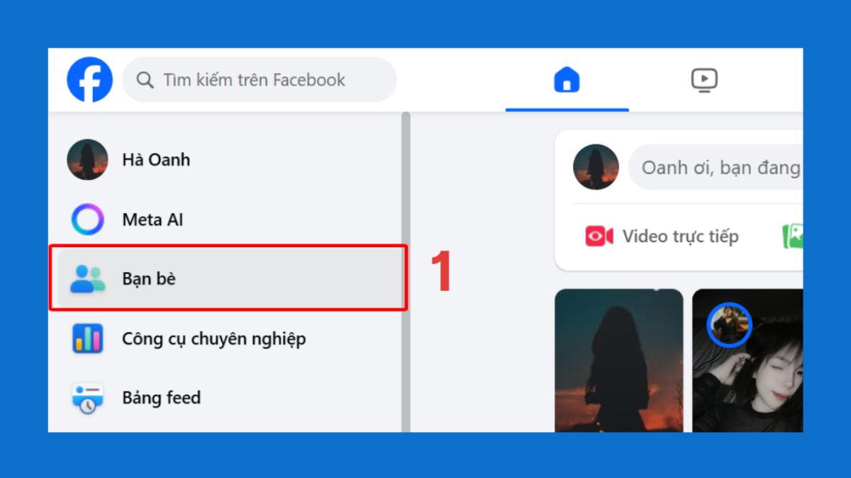 Cách xem lời mời kết bạn đã gửi trên Facebook bằng máy tính - bước 1