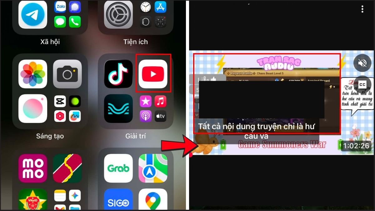Download video Youtube về điện thoại iphone - bước 1,2