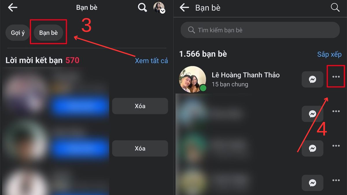 Cách kiểm tra ngày kết bạn từng người trên Facebook - bước 2