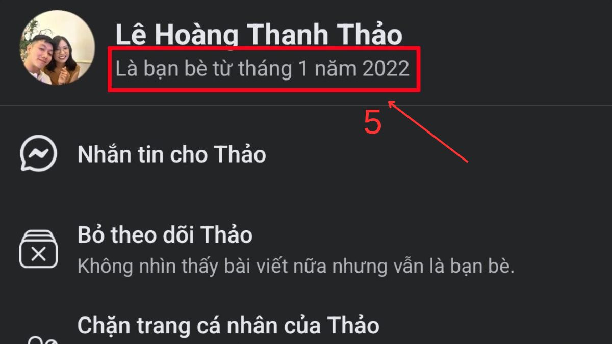 Cách kiểm tra ngày kết bạn từng người trên Facebook - bước 3