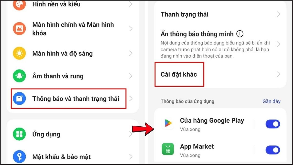 Xem tin nhắn đã thu hồi trên điện thoại OPPO - bước 1,2