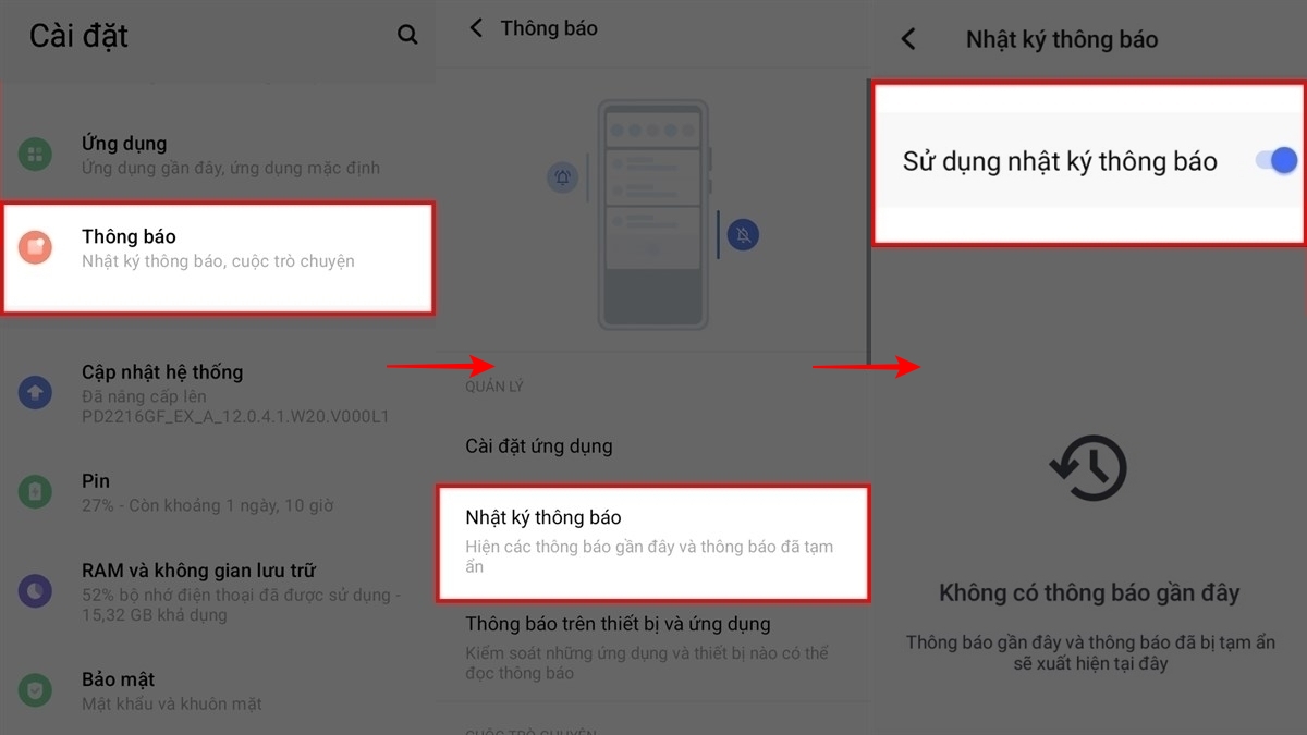 Xem tin nhắn đã thu hồi trên điện thoại Vivo