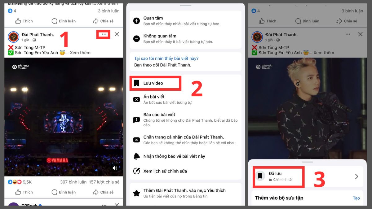 Cách lưu video yêu thích trên Facebook